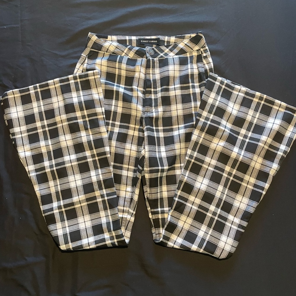 Almost Famous Plaid Bellbottom Pants